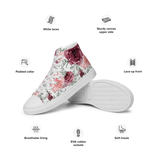 Blooming Women’s High Top Canvas Shoes