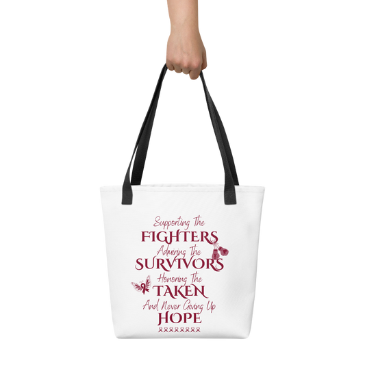 Myeloma Words of Strength Tote Bag