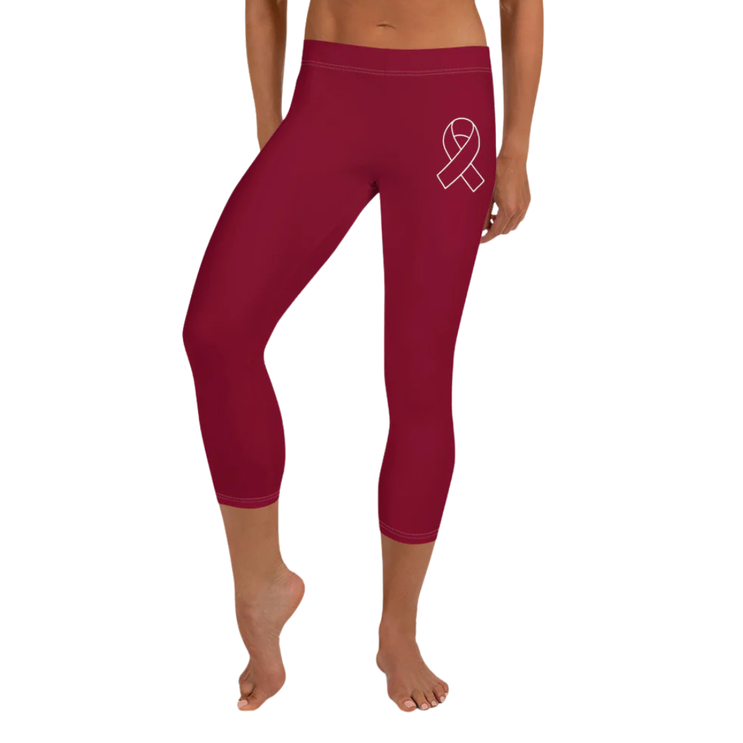 Myeloma Awareness Capri Leggings
