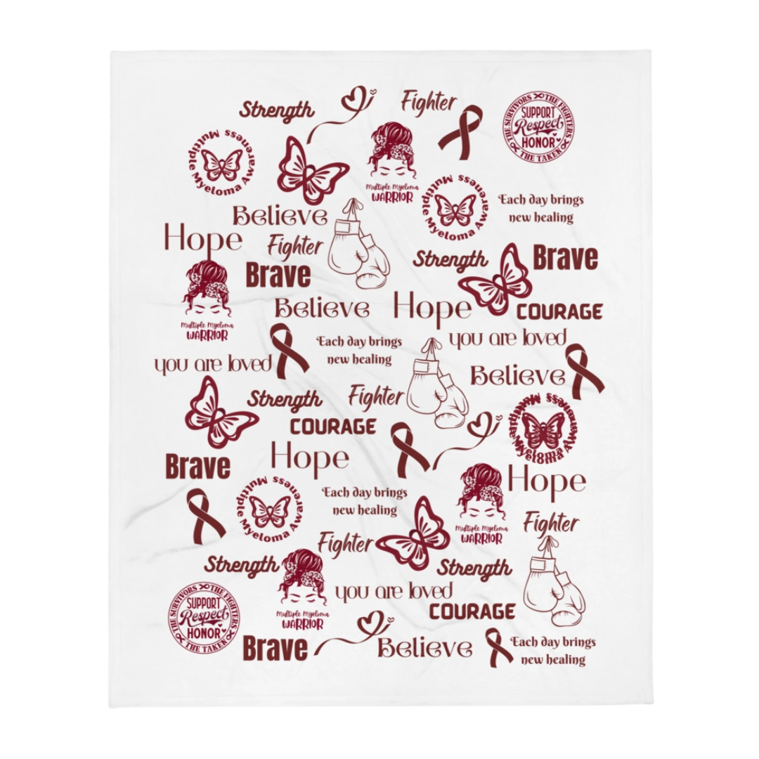 Myeloma Support Throw Blanket