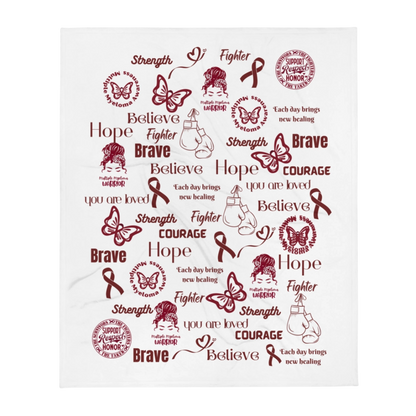 Myeloma Support Throw Blanket