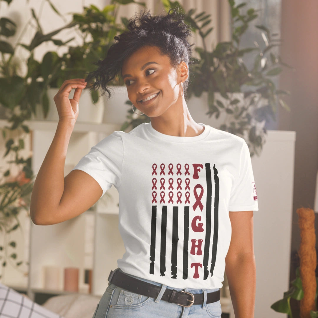 Fight Cancer Flag Unisex T-Shirt