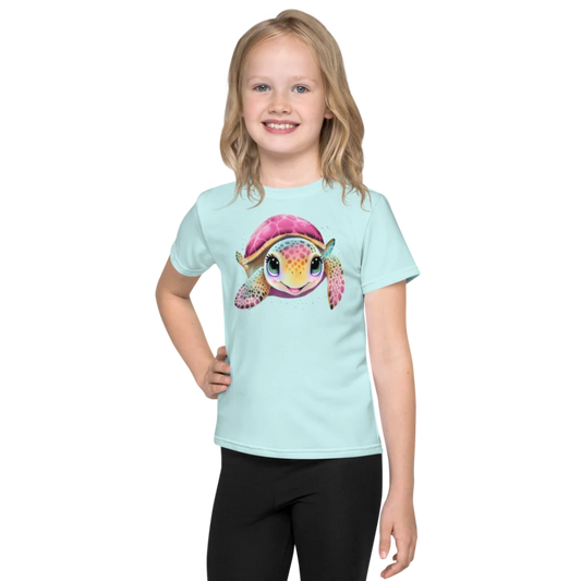 Adorable Turtle Kids Crew Neck T-Shirt