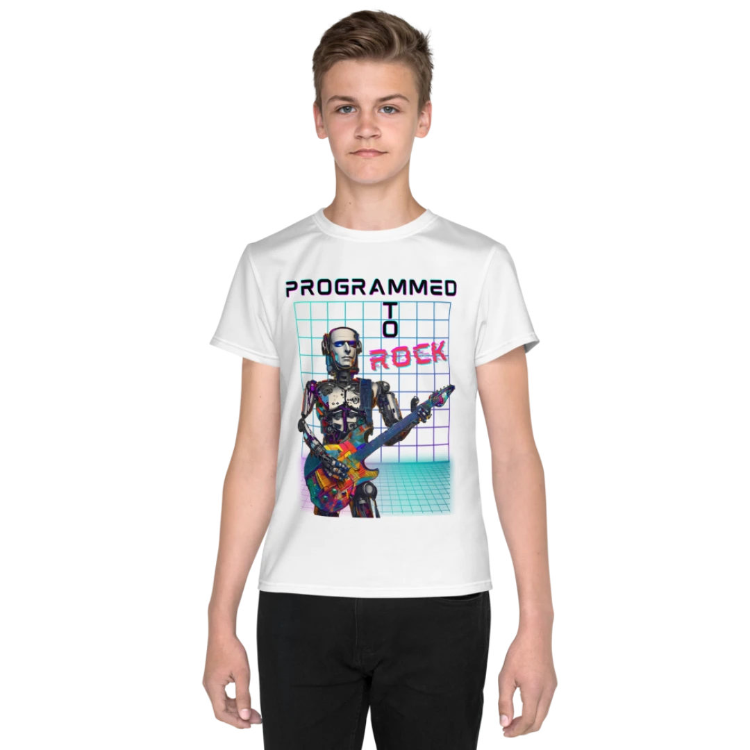 AI Guitarist Youth Crew Neck Tee