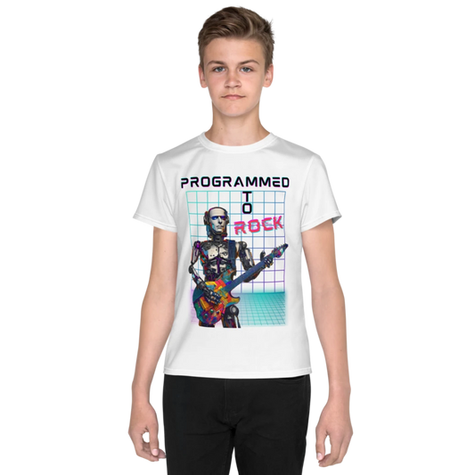 AI Guitarist Youth Crew Neck Tee