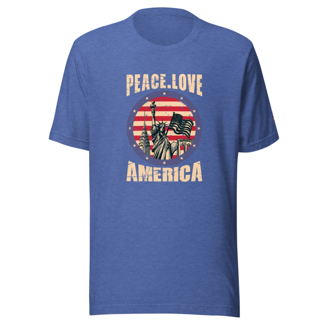 Peace. Love. America. Unisex T-Shirt