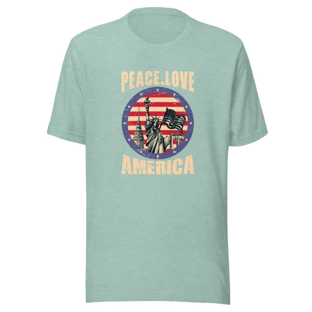 Peace. Love. America. Unisex T-Shirt