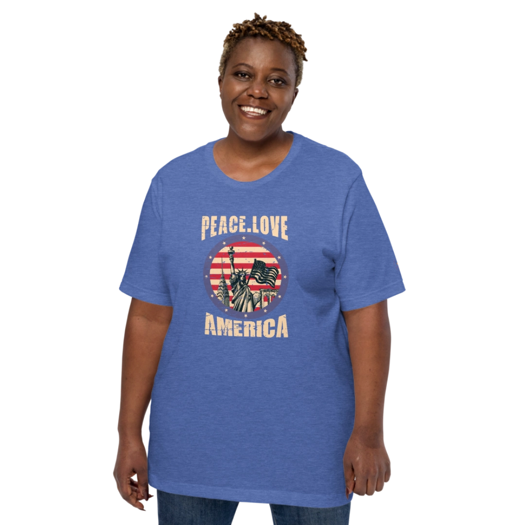 Peace. Love. America. Unisex T-Shirt