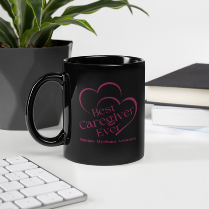 Best Caregiver Ever Black Glossy Mug
