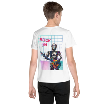 AI Guitarist Youth Crew Neck Tee