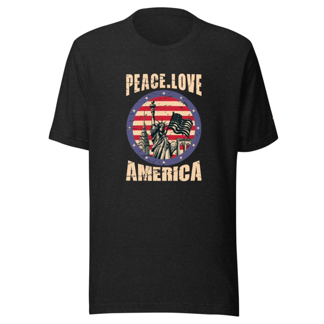 Peace. Love. America. Unisex T-Shirt