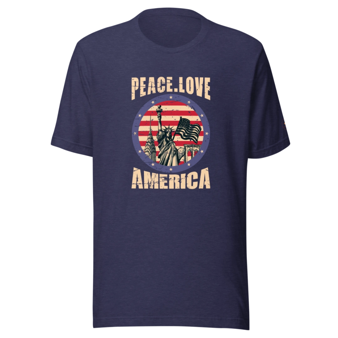 Peace. Love. America. Unisex T-Shirt