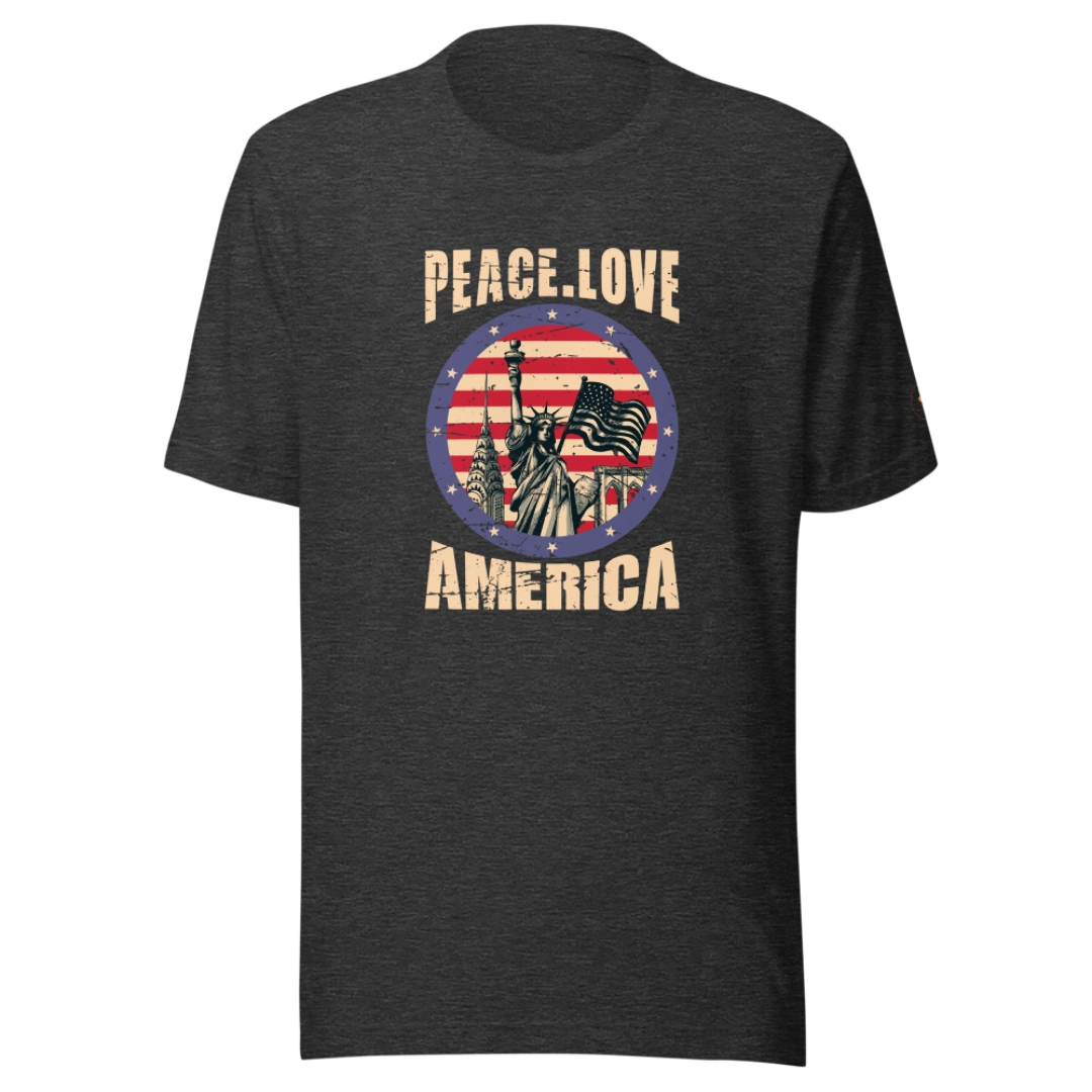 Peace. Love. America. Unisex T-Shirt