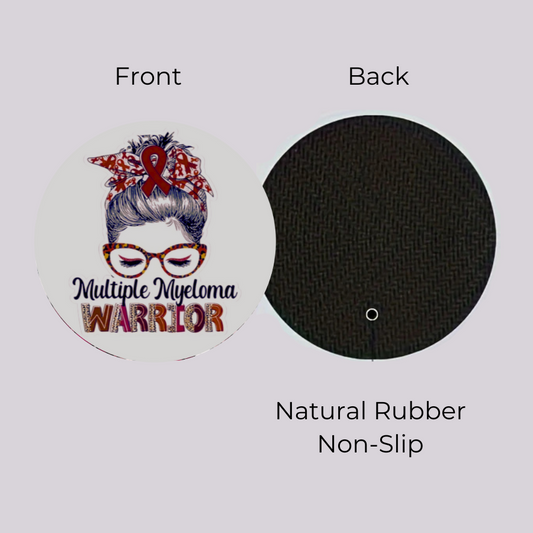Myeloma Warrior Car Coaster