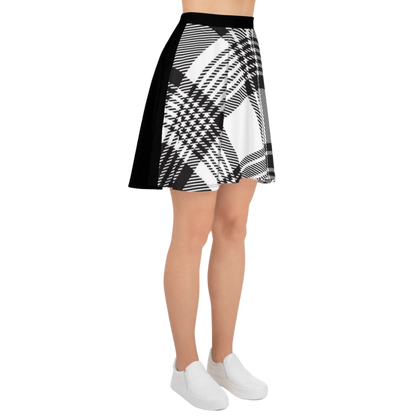 Black Plaid Skater Skirt