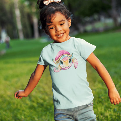 Adorable Turtle Kids Crew Neck T-Shirt
