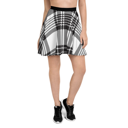 Black Plaid Skater Skirt