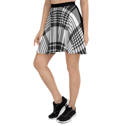 Black Plaid Skater Skirt