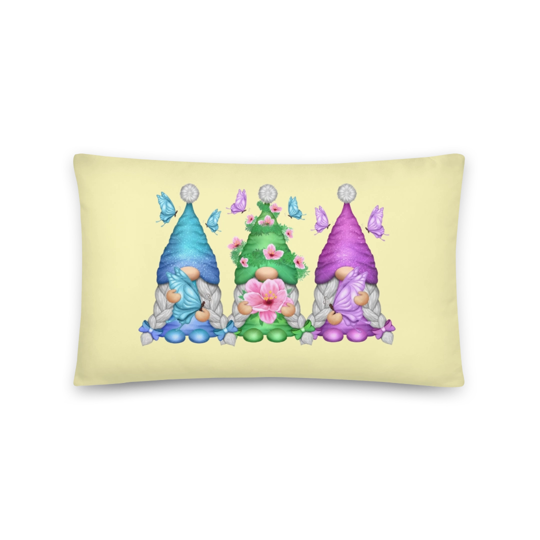 Gnome In Spring Accent Pillow