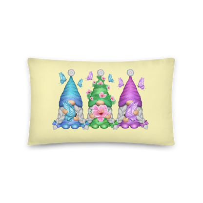 Gnome In Spring Accent Pillow
