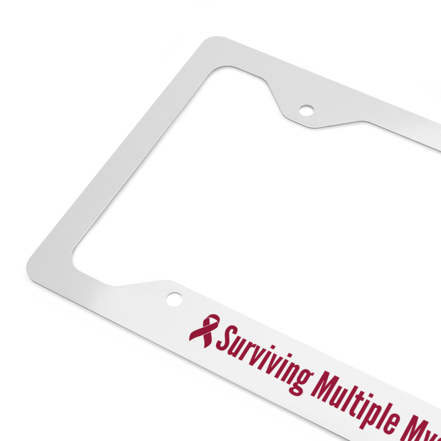 Surviving Multiple Myeloma Metal license plate frame