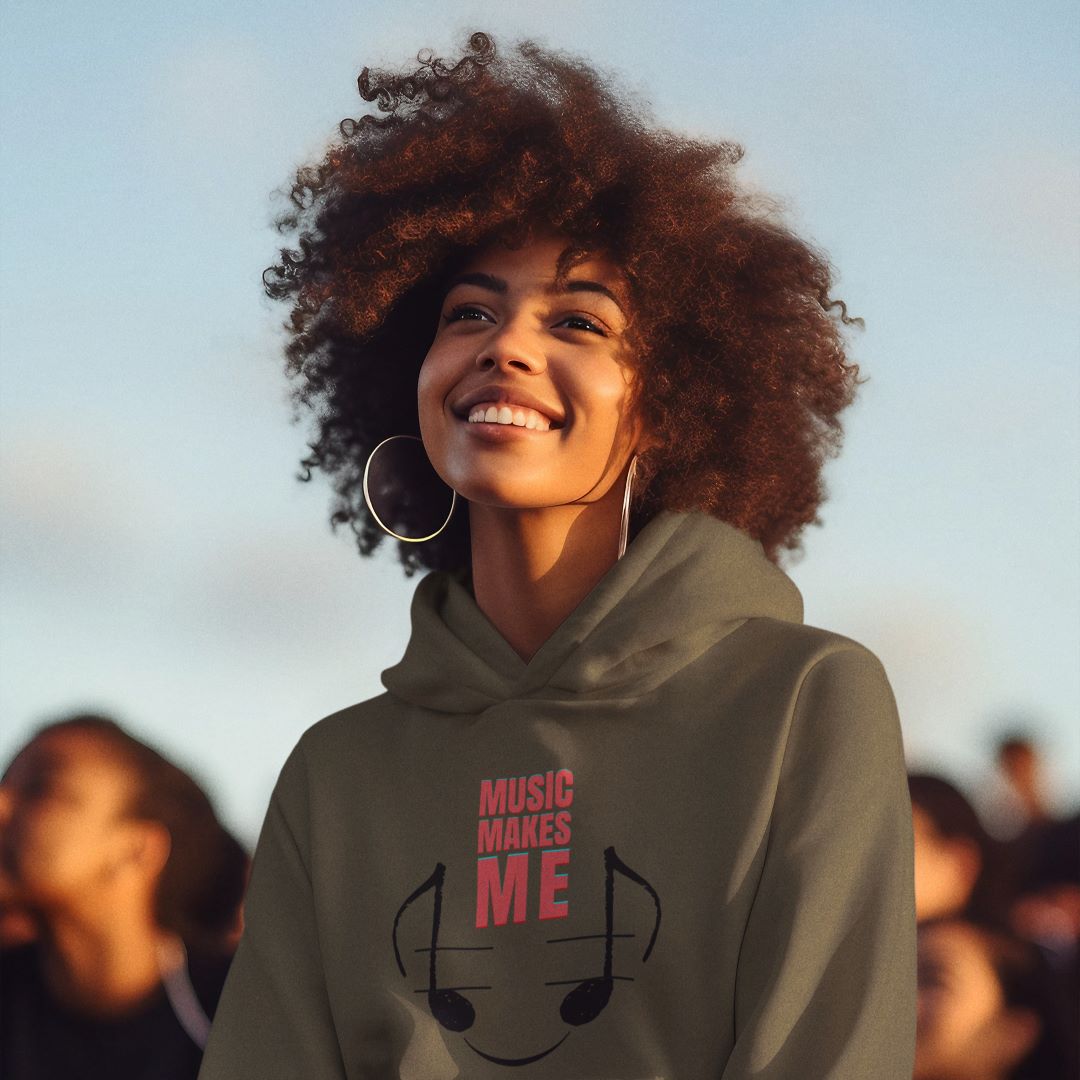 Music Makes Me Smile Unisex Hoodie