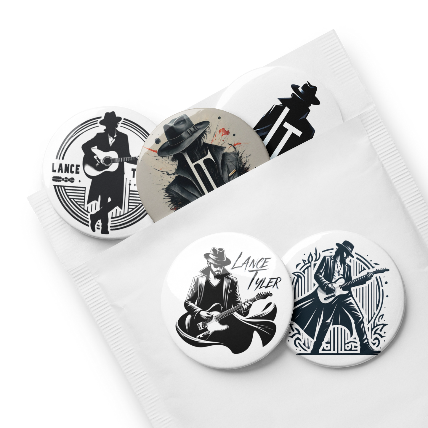 Lance Tyler™ Pin Button Set