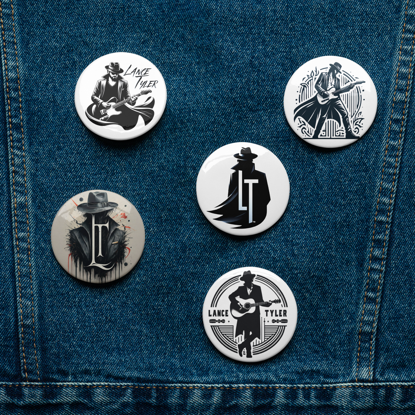 Lance Tyler™ Pin Button Set