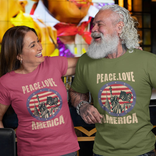 Peace. Love. America. Unisex T-Shirt