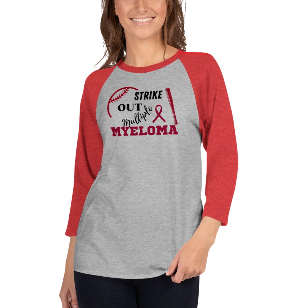 Strike Out Myeloma Unisex Raglan Tee