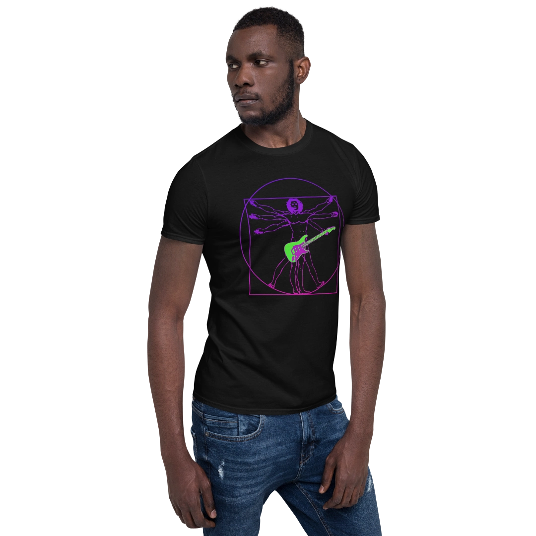 Vitruvian Guitar Man Unisex T-Shirt