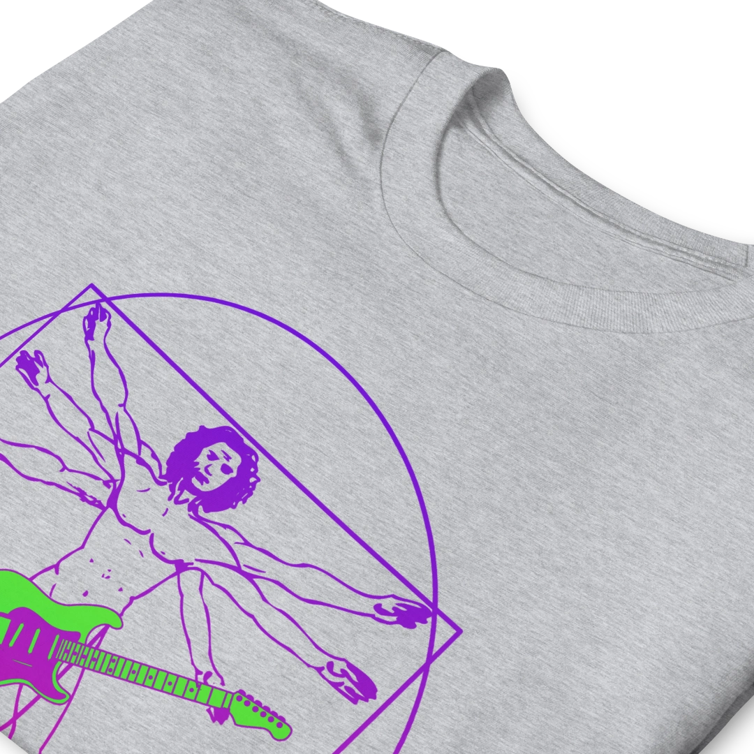Vitruvian Guitar Man Unisex T-Shirt