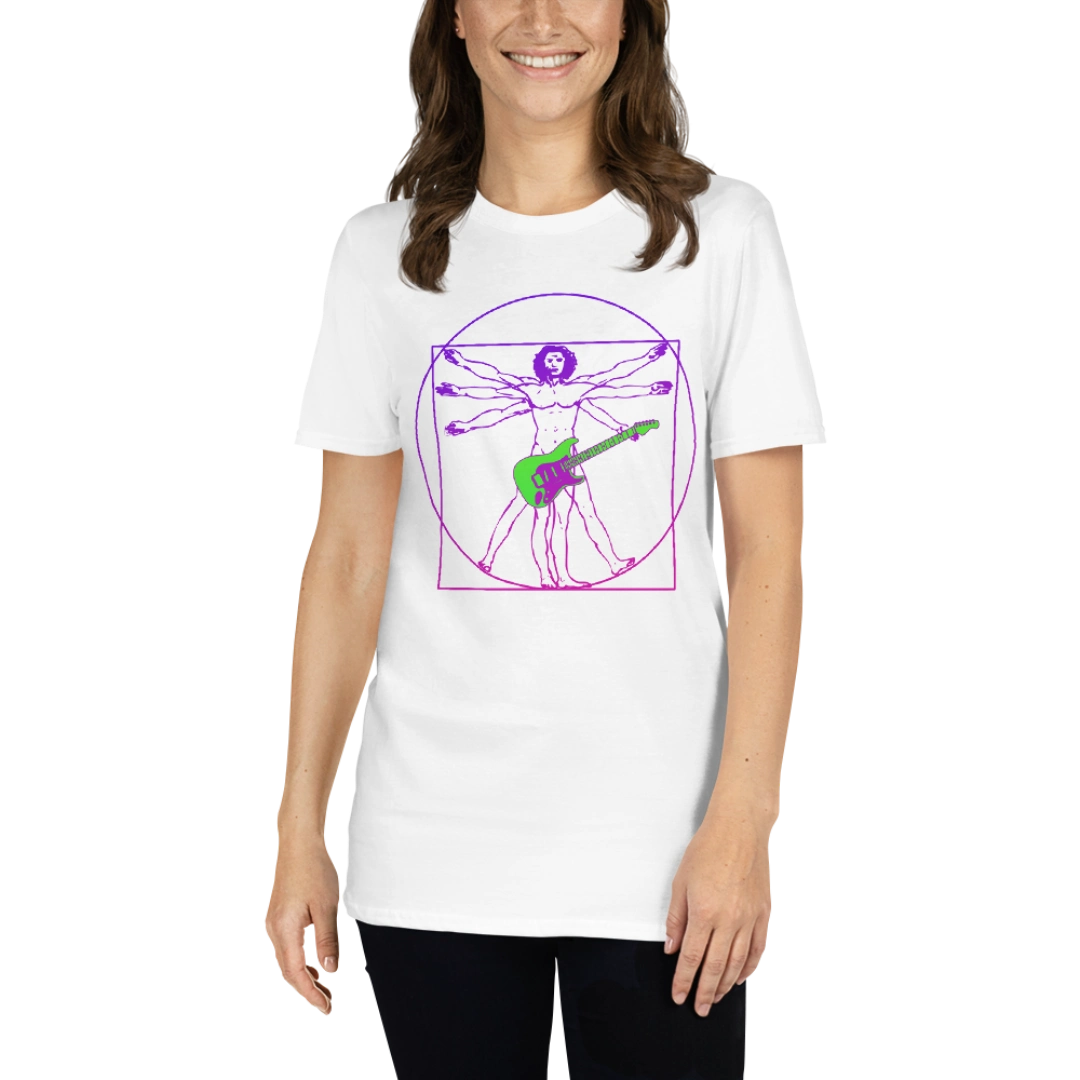 Vitruvian Guitar Man Unisex T-Shirt