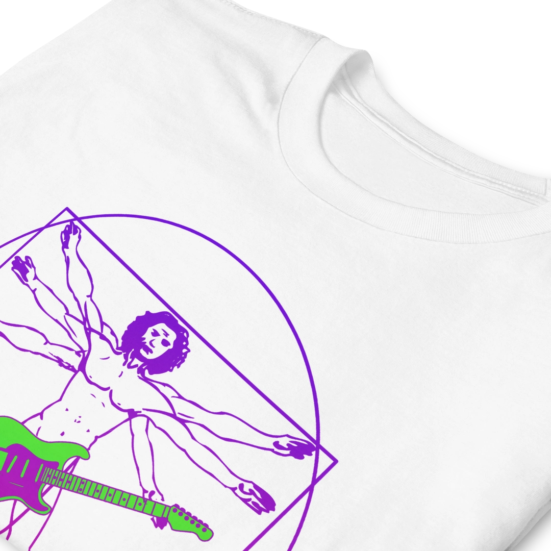 Vitruvian Guitar Man Unisex T-Shirt