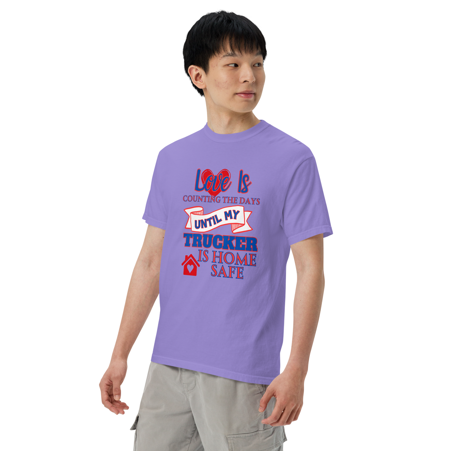 Love Is My Trucker Safe Unisex Garment-Dyed Heavyweight T-Shirt
