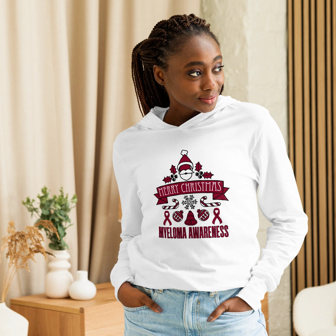 Myeloma Christmas Hooded Long-Sleeve Tee