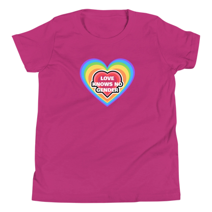 Love Knows No Gender Youth Short Sleeve T-Shirt