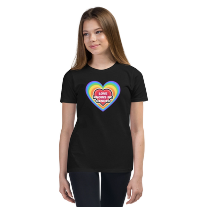 Love Knows No Gender Youth Short Sleeve T-Shirt