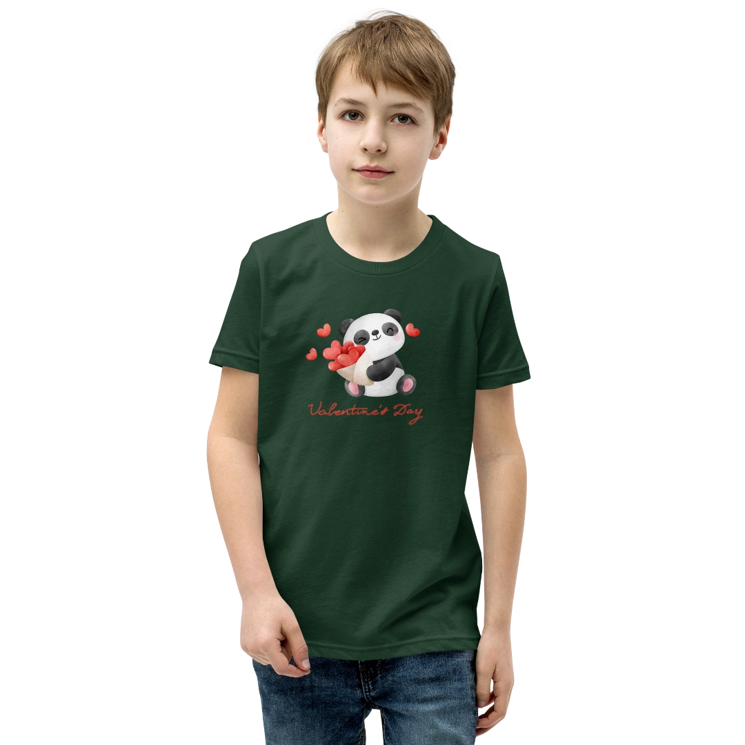 Valentines Panda Youth T-Shirt