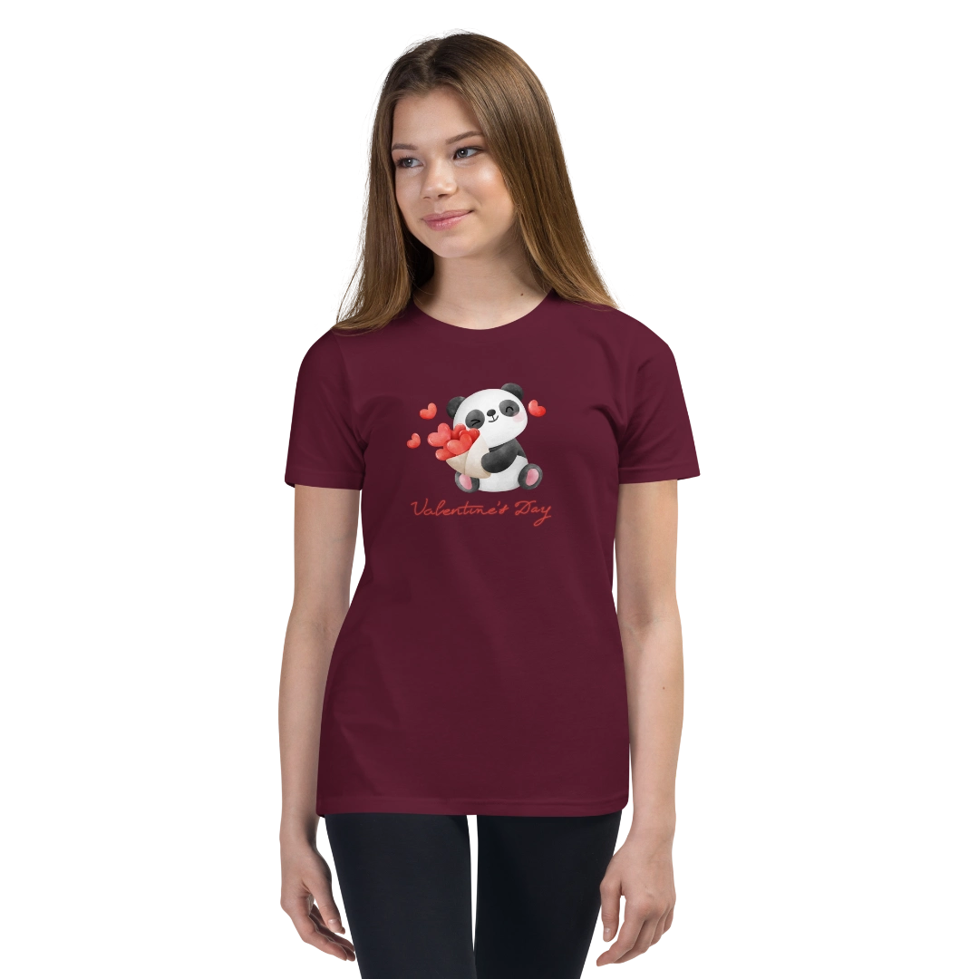 Valentines Panda Youth T-Shirt