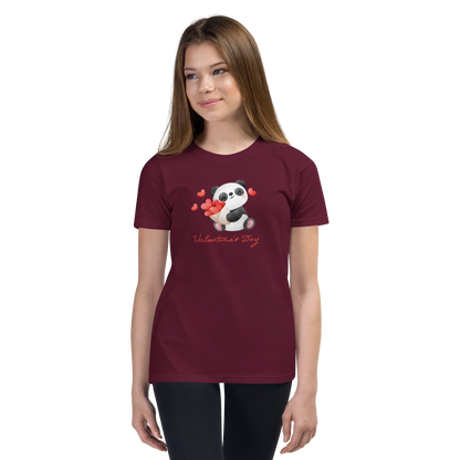Valentines Panda Youth T-Shirt